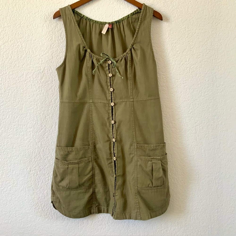 Pilcro Olive Green Mini Dress
